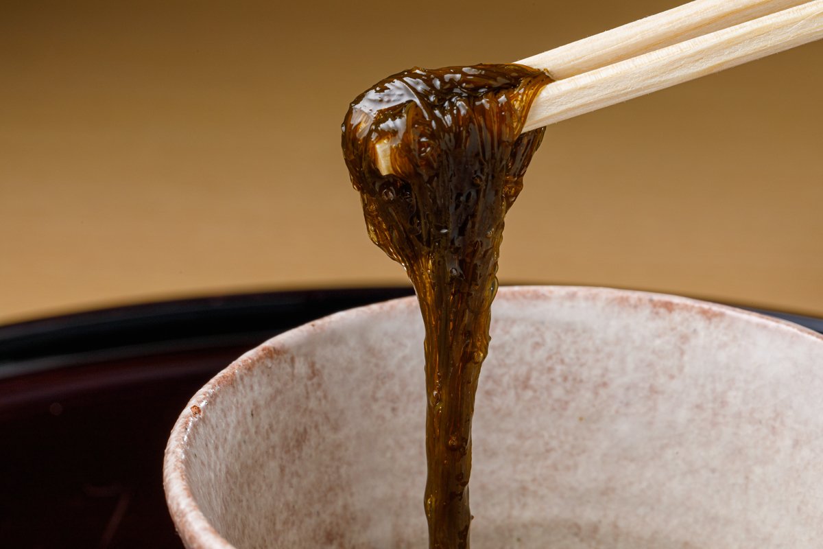 能登産天然石モズク味付け調理例